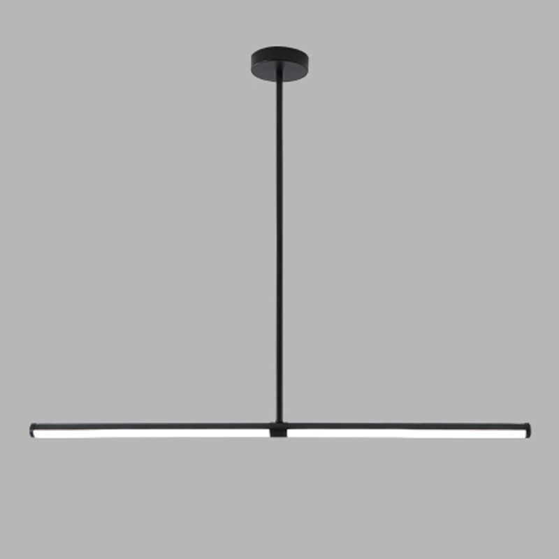 Estilo moderno lineal colgante de metal ligero 1 luz colgante de colgante