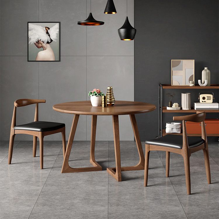 Kitchen Dinner Table Dining Room Round Wood Top Dining Table