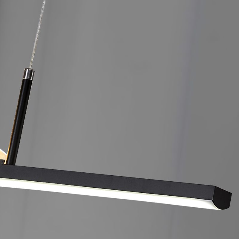 Moderne Anhängerbeleuchtung für Kücheninsel Linearinsel Anhänger Leuchtmetall 1 Licht