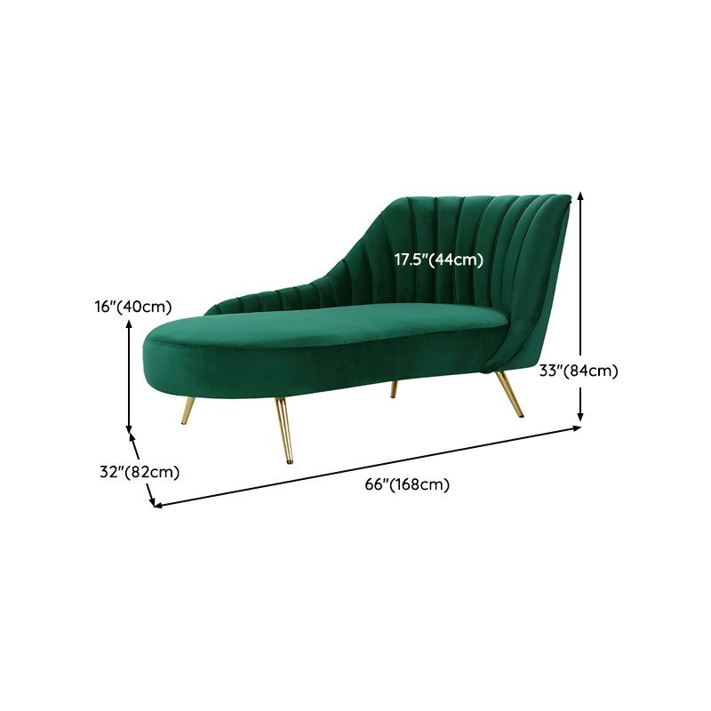 Living Room Rolled Arms Chaise Lounge Modern Velvet Chaise with Upholster