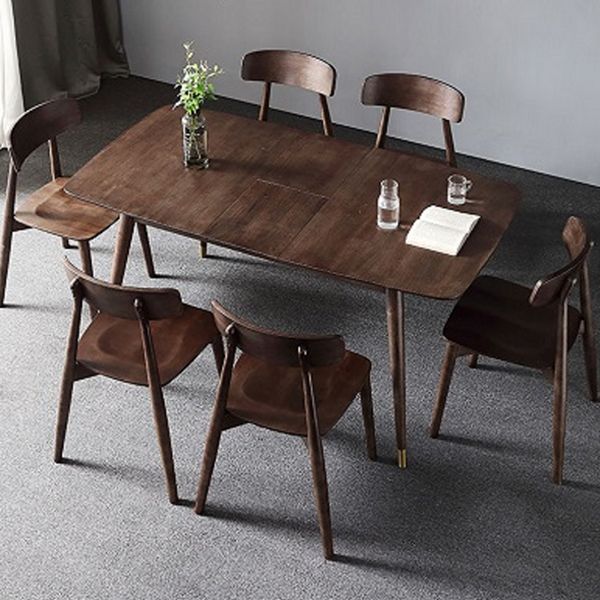 Traditional Luxury Rectangle 4-foot Home Furniture Solid Wood Dining Room Collection