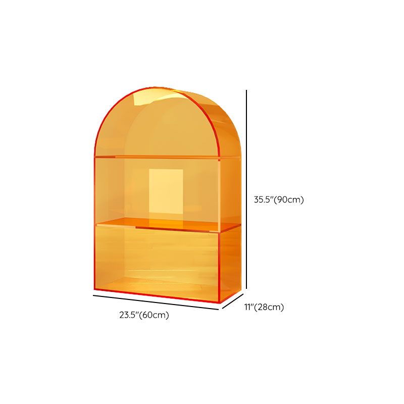 Modern Style Closed Back Vertical Bookshelf Acrylic Bookcase for Home Office