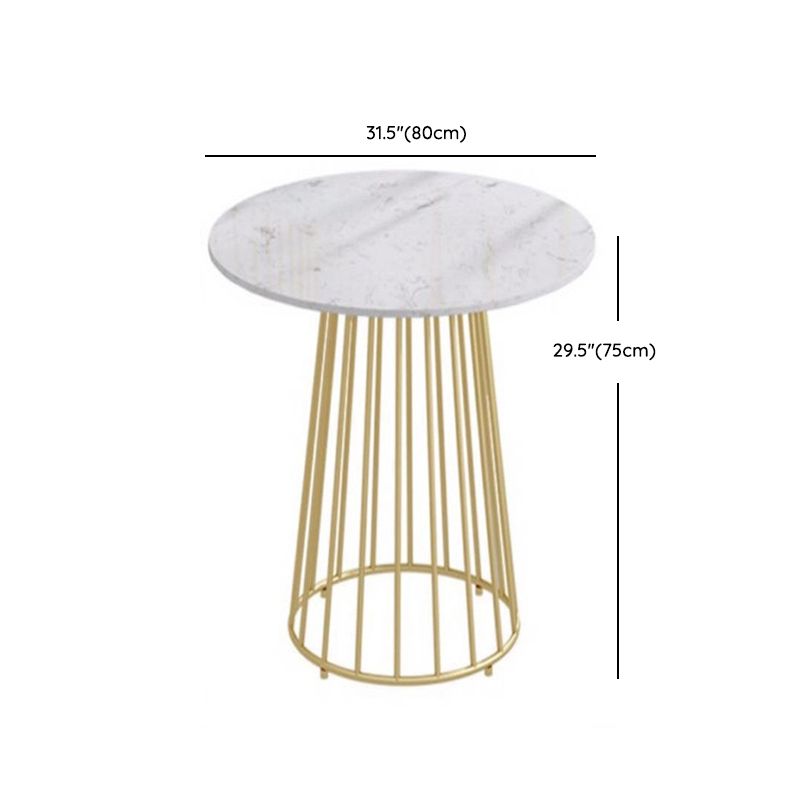 Modern 1/5 Pieces Dining Set Round Stone Dining Table for Milk  Tea Shop