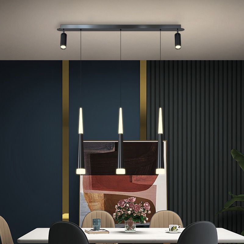 Cone Island Lighting Fixture Contemporary Style LED Metal Pendant Lighting Fixture