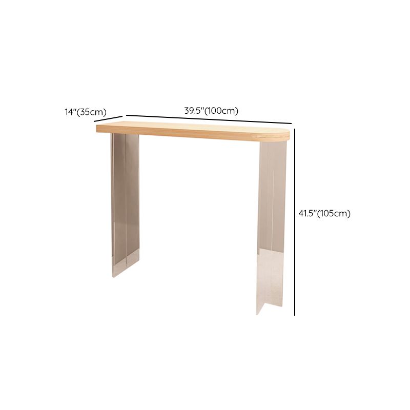 Modern Style Bar Table Set 1/2 Pcs Wooden Top Acrylic Base Bar Table Set