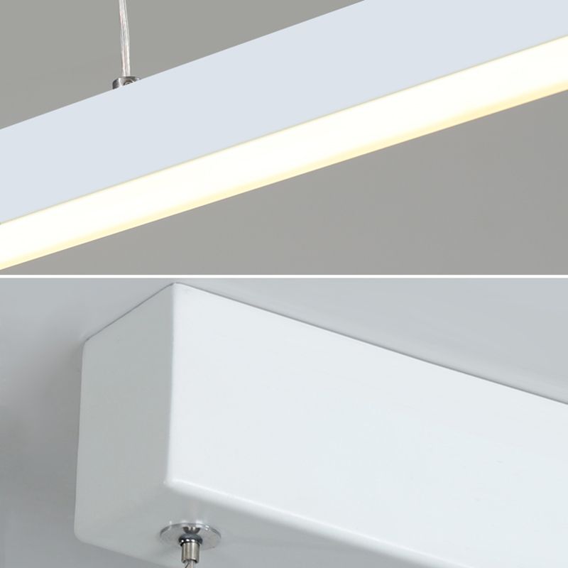 Lámpara moderna de lámpara lineal iluminación lineal lámpara de araña moderna en negro