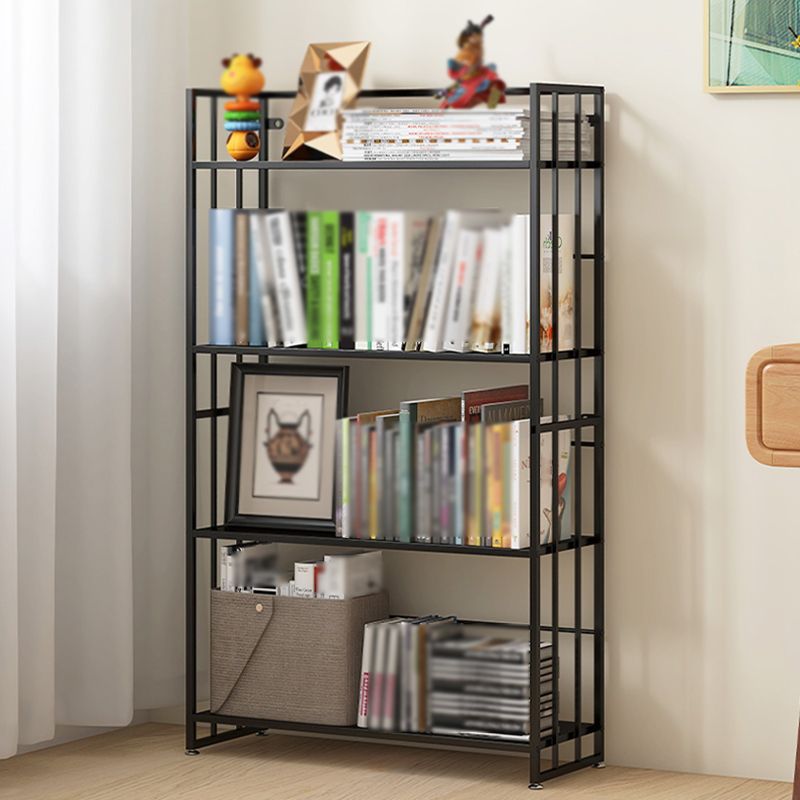 Modern Style Metal Bookshelf Vertical Open Shelf Bookcase for Study Room