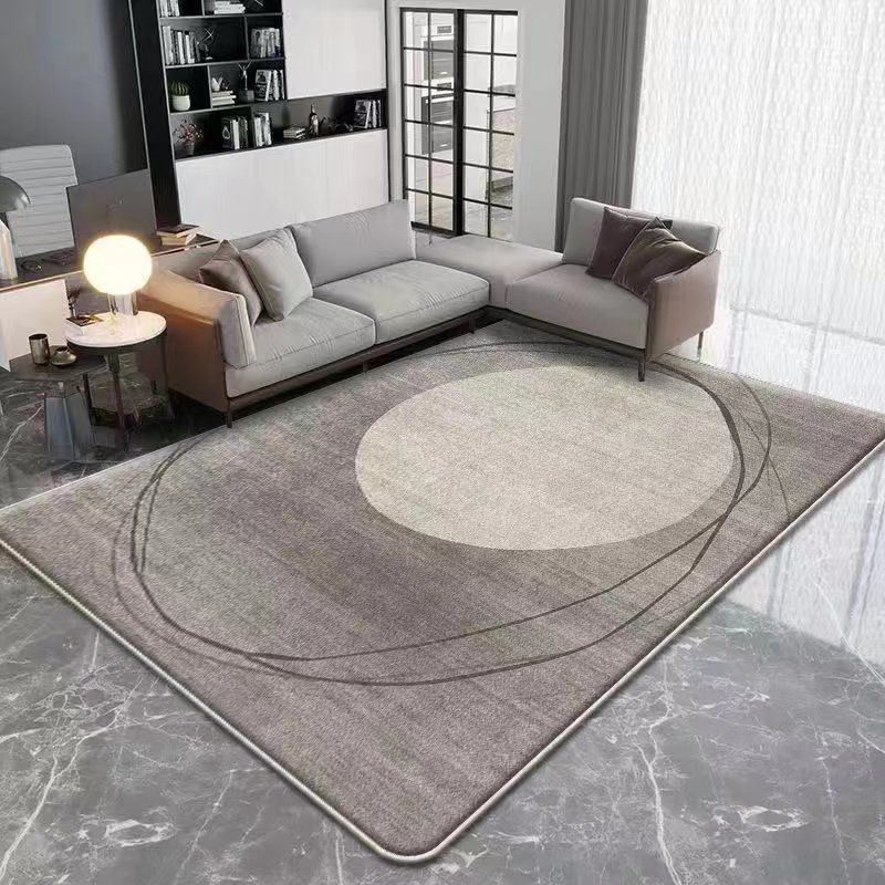 Light Brown Simple Rug Polyester Pattern Area Rug Washable Rug for Home Decor