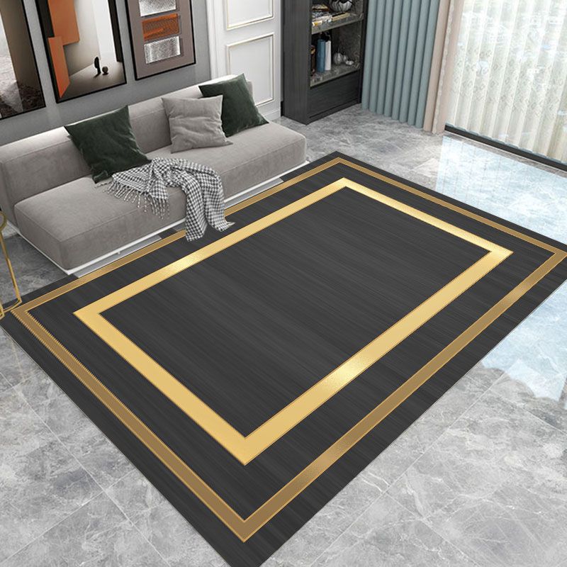 Luxury Washable Carpet Funky Contrast Panel Area Rug Polyester Non-Slip Carpet for Home Decor