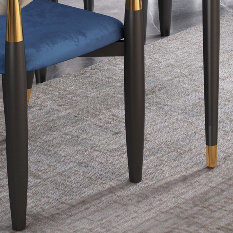 Modern Kitchen Dining Side Chair Metal Open Back Dining Arm Chair