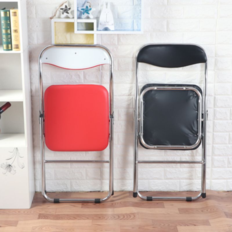 Chaise d'intérieur et d'extérieur moderne en métal, chaise d'appoint pliante sans accoudoirs à dossier ouvert