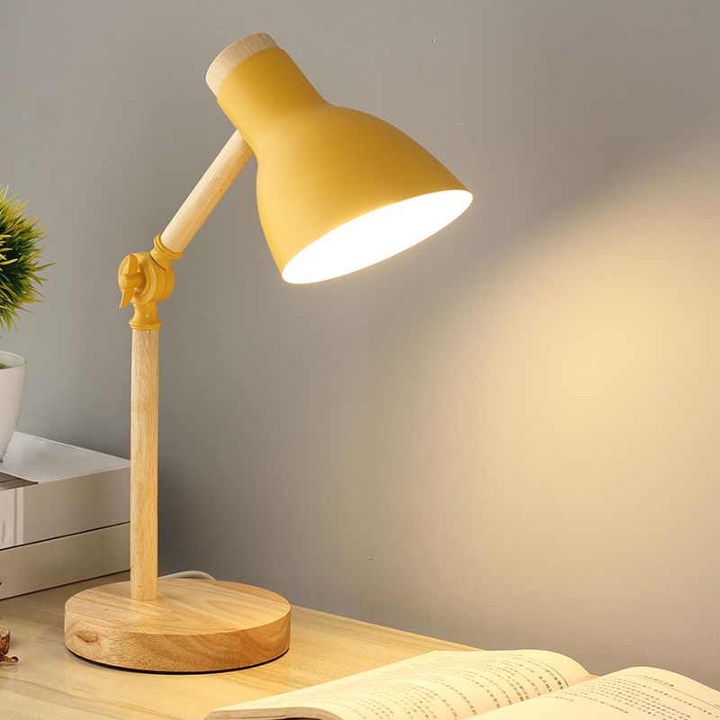 Lámpara de mesa de cono de luz ajustable 1 lámparas de mesa de mesa de metal modernas