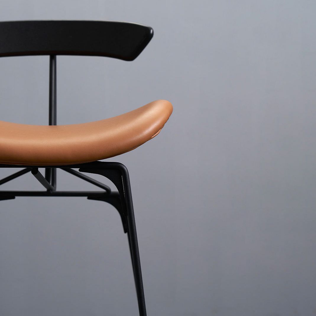 Ensembles de chaises latérales à dossier ouvert de chaise de salles à manger de cuisine en métal contemporain
