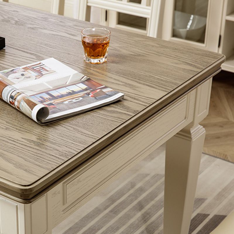 Rectangle Dining Table Solid Wood 4 Legs Dining Table for Dining Room