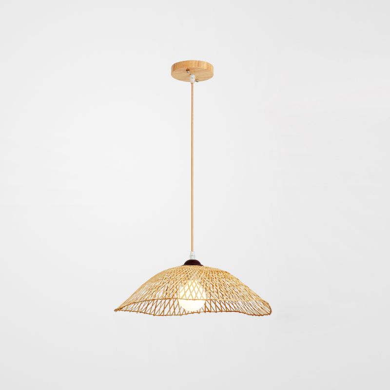 Bamboo Hanging Light Modern Pendent Lighting Fixture for Dining Room