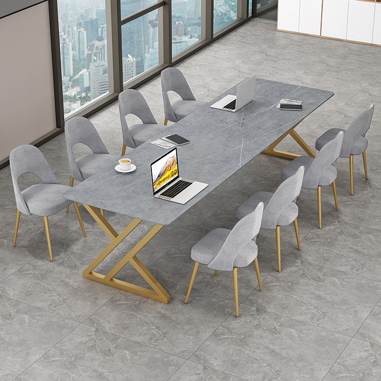 Mesa de comedor rectangular mesa de cena de piedra industrial mesa de cocina para interiores