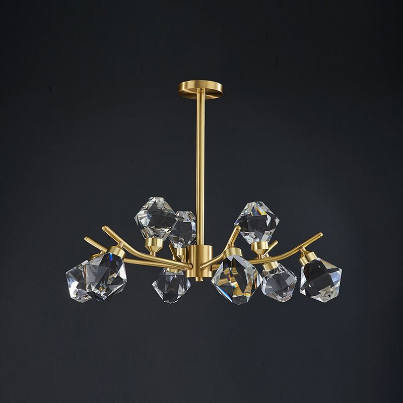 Nordic Multi Light Crystal Chandelier Light Fixtures Restaurant Hanging Chandelier