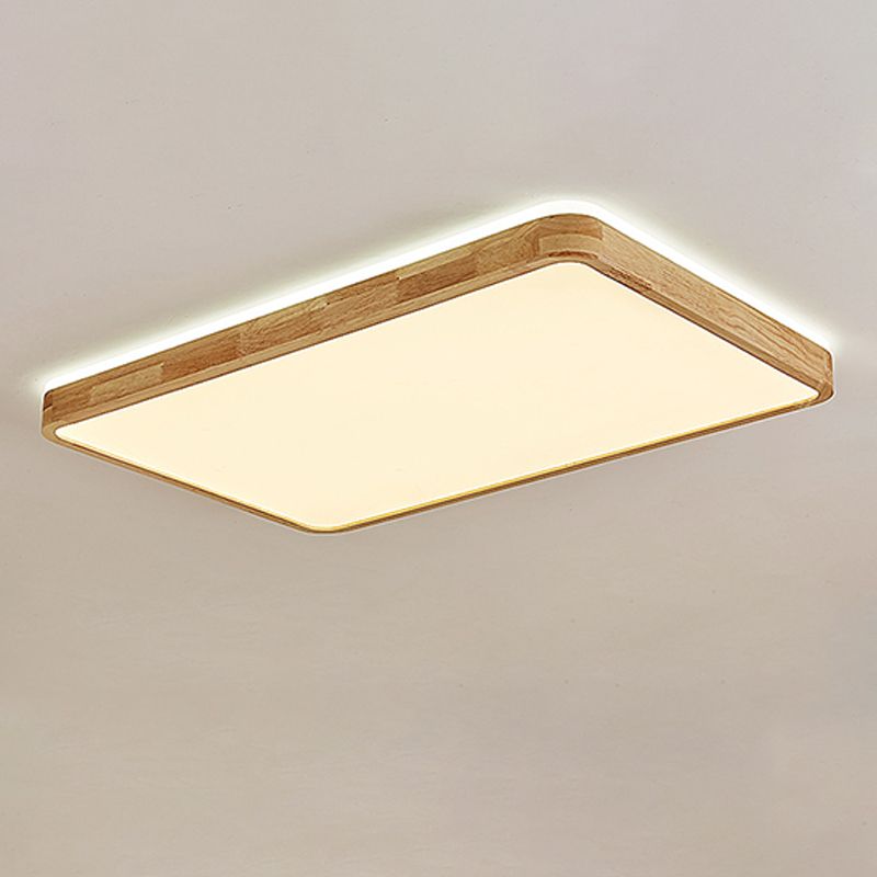 Geometrievorm LED-plafondlamp Modern hout 1-lichts inbouw voor slaapkamergang