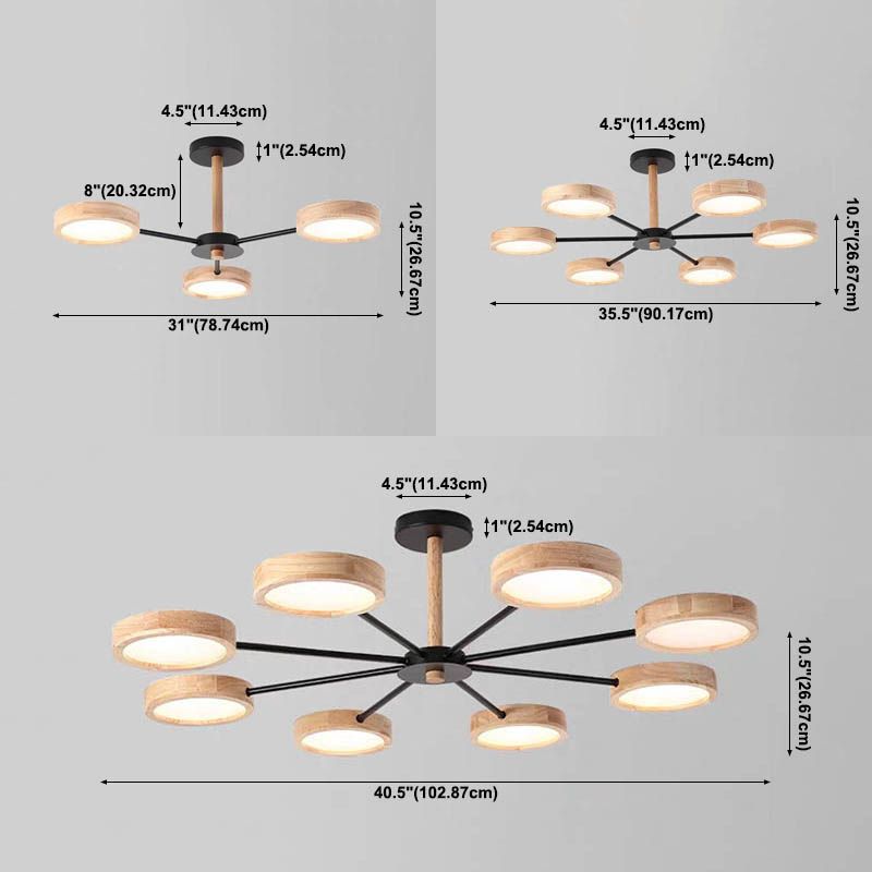Contemporary Style Geometry Shape Pendant Chandeliers Metal Chandelier Lighting Fixtures