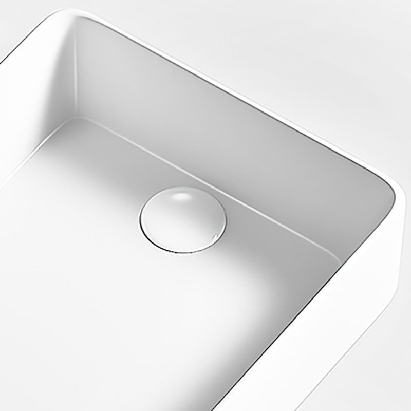 Traditional Vessel Bathroom Sink Porcelain with Pop-Up Drain Basin Sink
