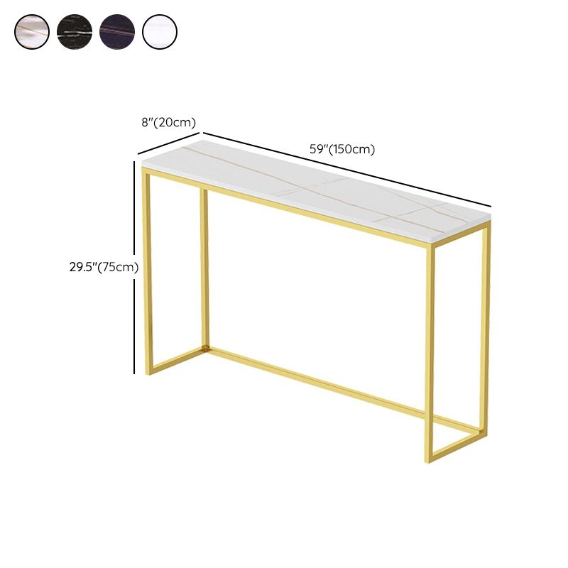 29.53" Tall Glam Console Table Stain Resistant Accent Table with 1 Shelf