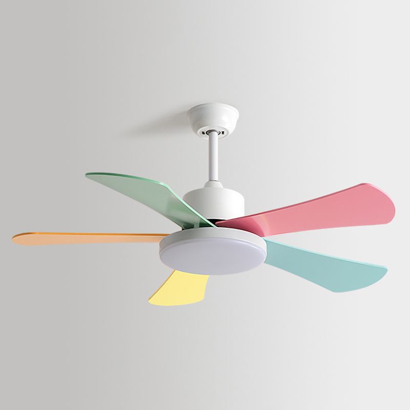 Metal Ceiling Fan Light Modern Style 1 Light Ceiling Fan Lamp for Bedroom