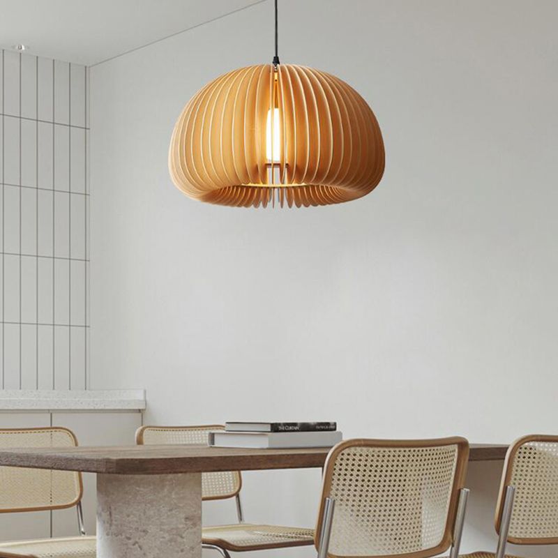 Aménagement de pendentif en bois léger en bois moderne pour le salon