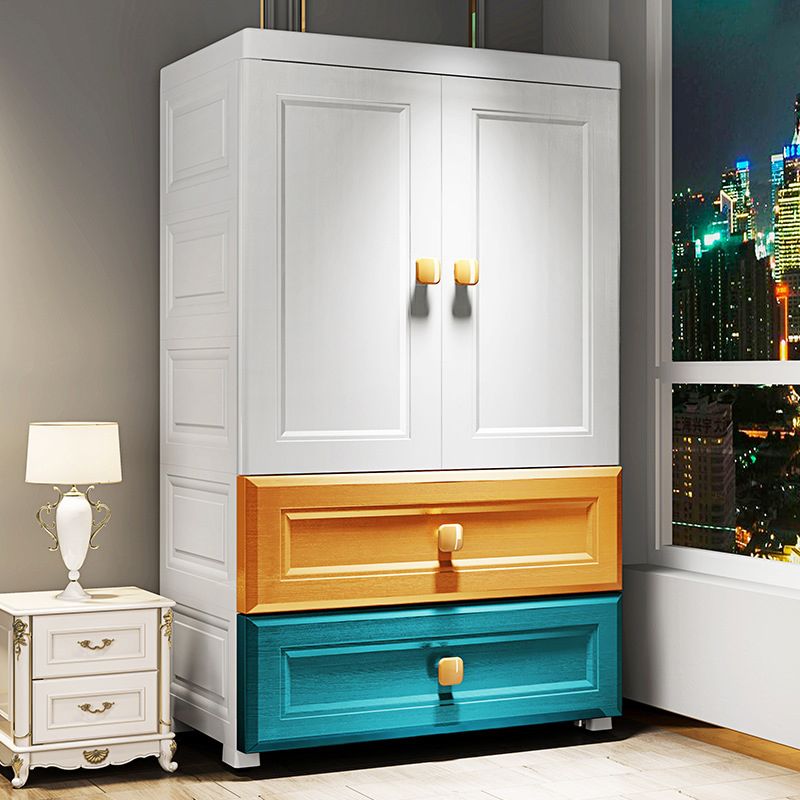 Plastic Wardrobe Cabinet Contemporary Wardrobe Armoire with Legs
