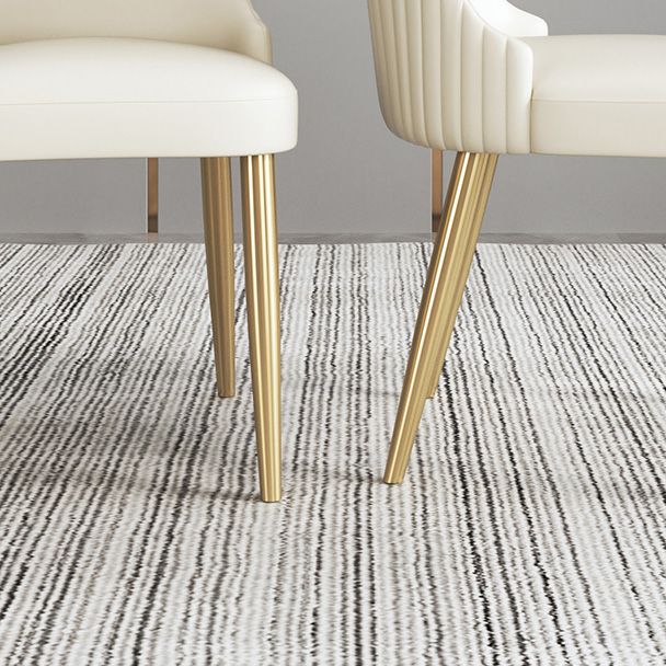 Upholstered Armless Dining Chairs Glam Metal Kitchen Dining Side Chair