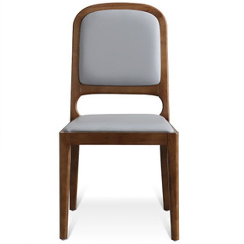 Open Back Side Chair Wood Industrial Style Dining Room Chair for Home