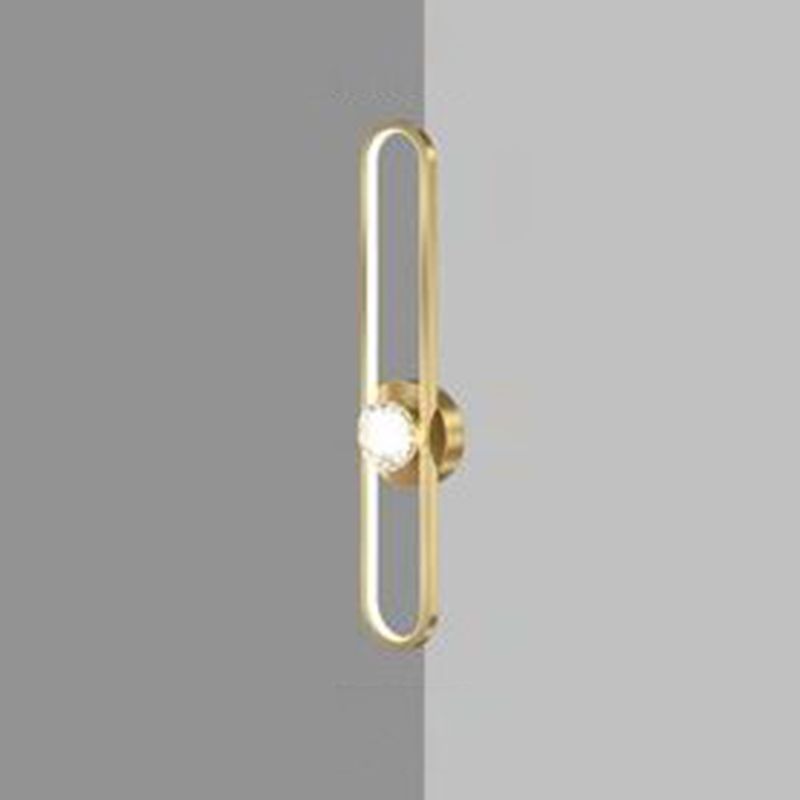 Metal Modern Wall Sconce Linear Shape LED Vanity Lamp with Acrylic Shade for Bathroom