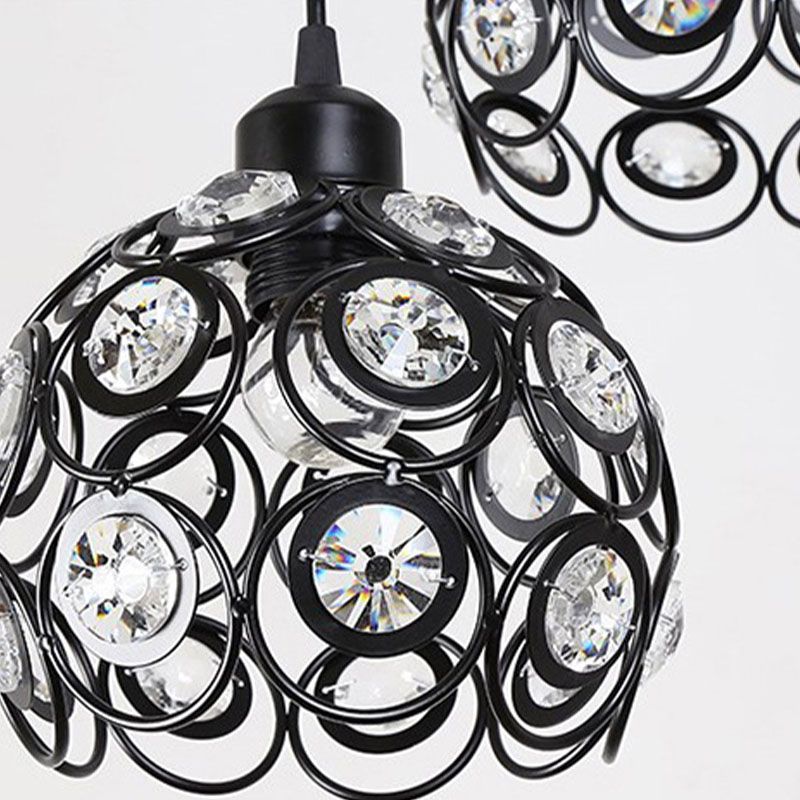 Nouveauté moderne Crystal Dome Light Light Modern Style LED Pendentif Light pour le chevet Bar