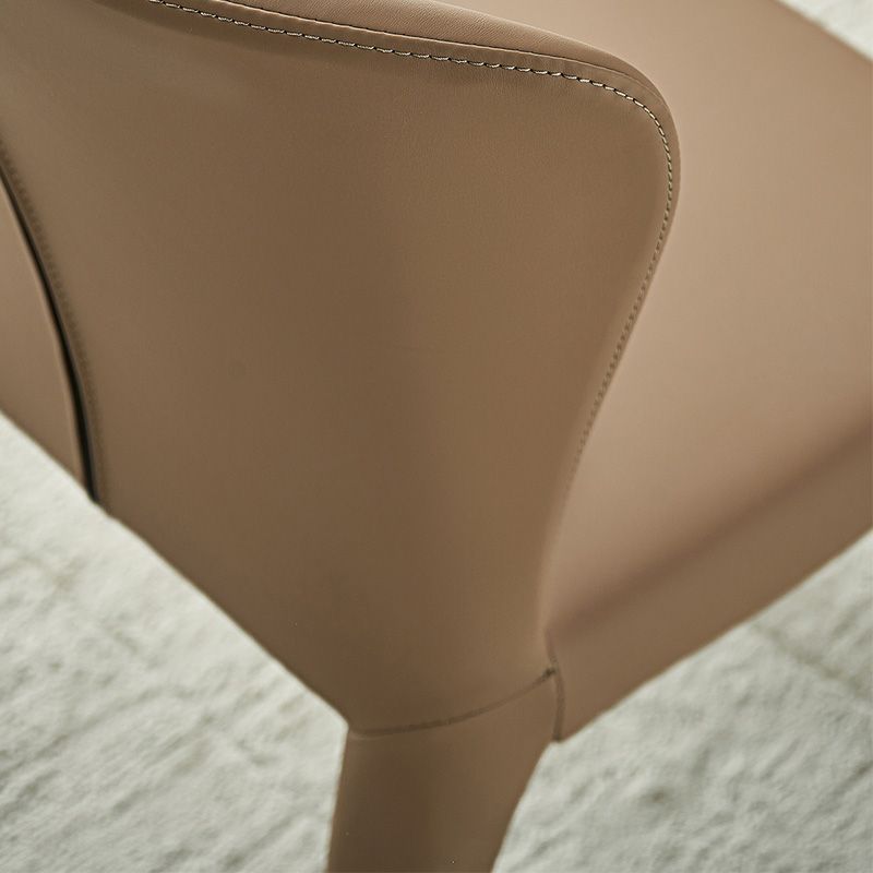 Modern Indoor Armless Dining Chair Faux Leather Side Chair for Home