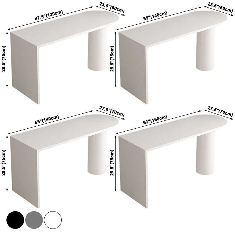Modern Kitchen Standard Dining Table Solid Wood Dining Table with Double Pedestal Bases