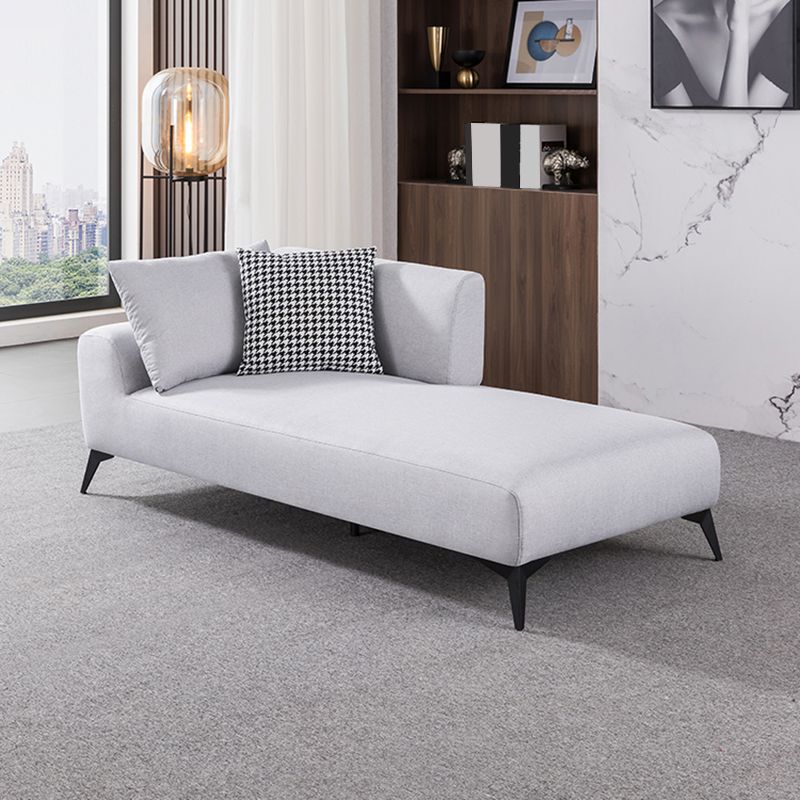 Nordic Style Chaise Solid Color Chaise Lounge Chair with Recessed Arms