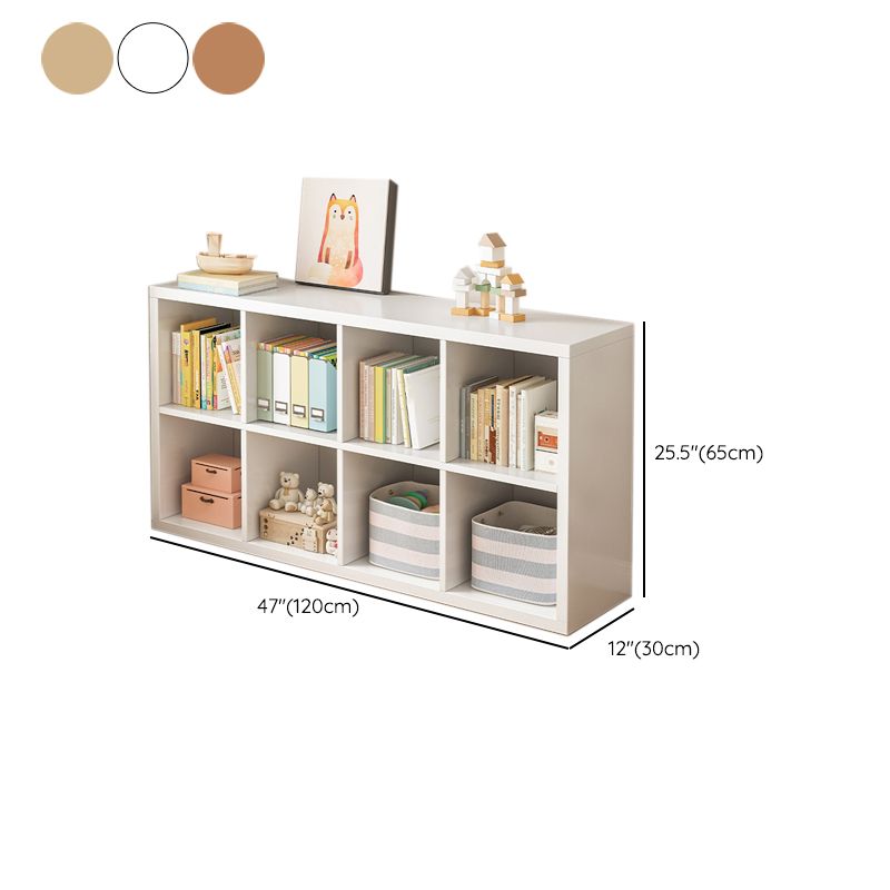 Modern Engineered Wood Bookcase Standard Closed Back Bookshelf with Shelves