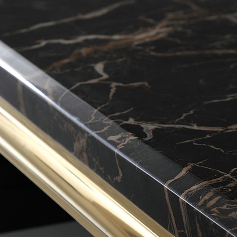 Marble Coffee or End Table with Storage Drawers Rectangle Block