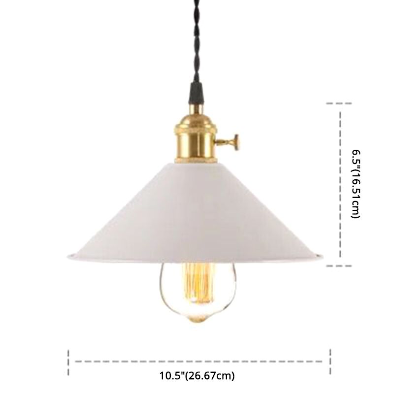 Light ombrello industriale Nordic Light Metal Macarons Colorful Macarons a 1 luci a pendente Accensione
