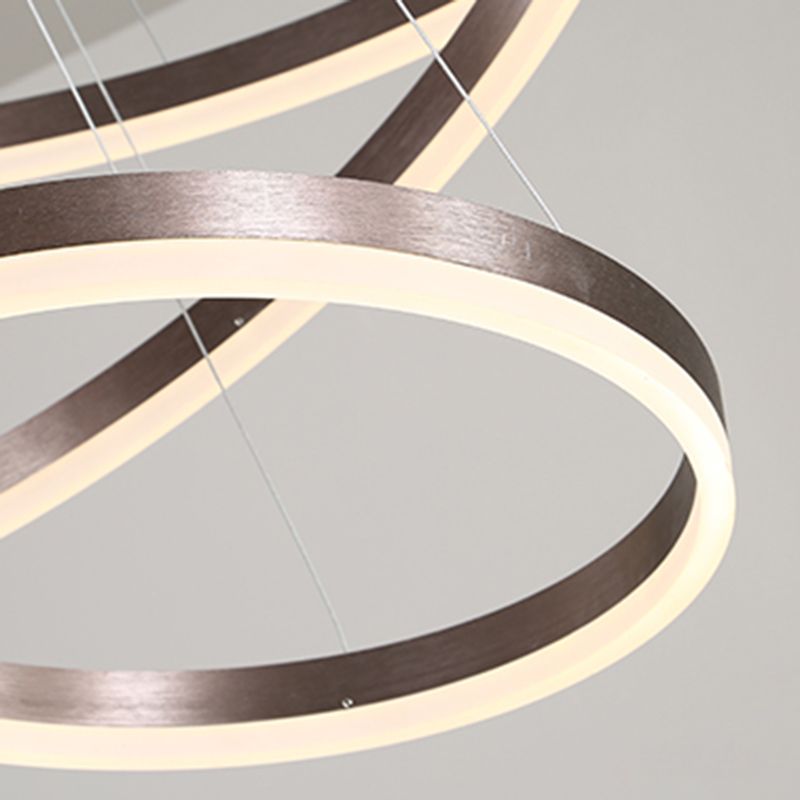 Multi-Rings Multi-Layer Modern Simple Style Metal Hanging Chandelier Lighting Fixtures