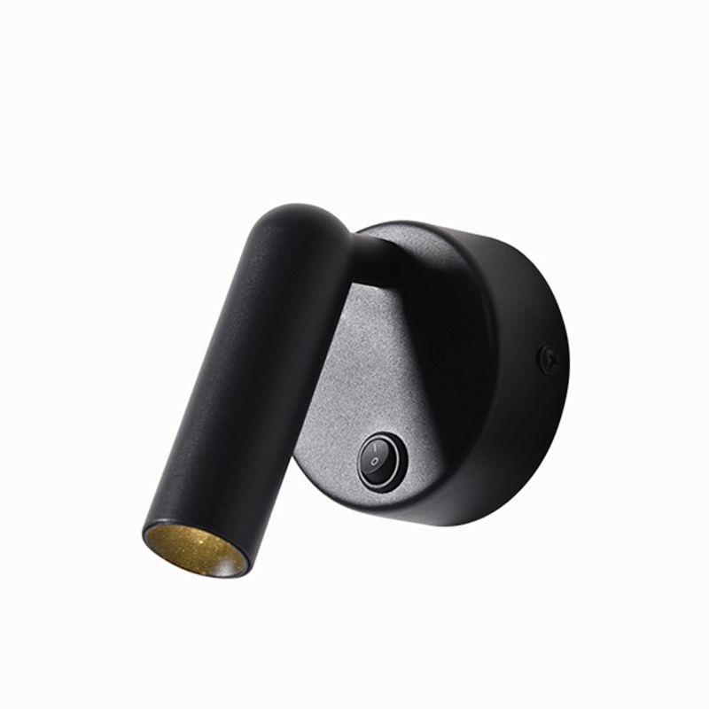 Lampada a monte a parete cilindro Stile moderno a 1 luci di scarpa in alluminio in alluminio