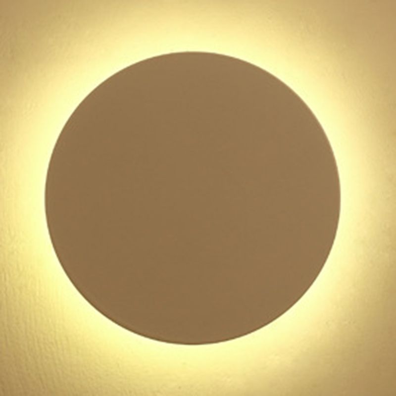 Nordic Creative Art SimpleStyle Round Shade Wall Sconce Metal 1 Light Sconces for Bedroom.