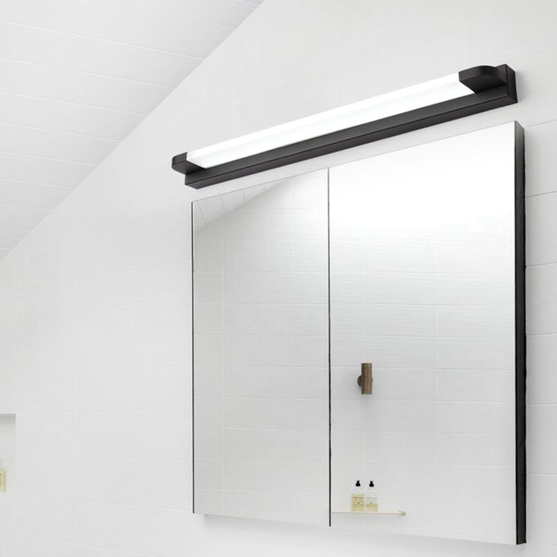 Linear Wall Mounted Mirror Front Modern Minimalist Style Acrylic Vanity Wall Light Fixtures