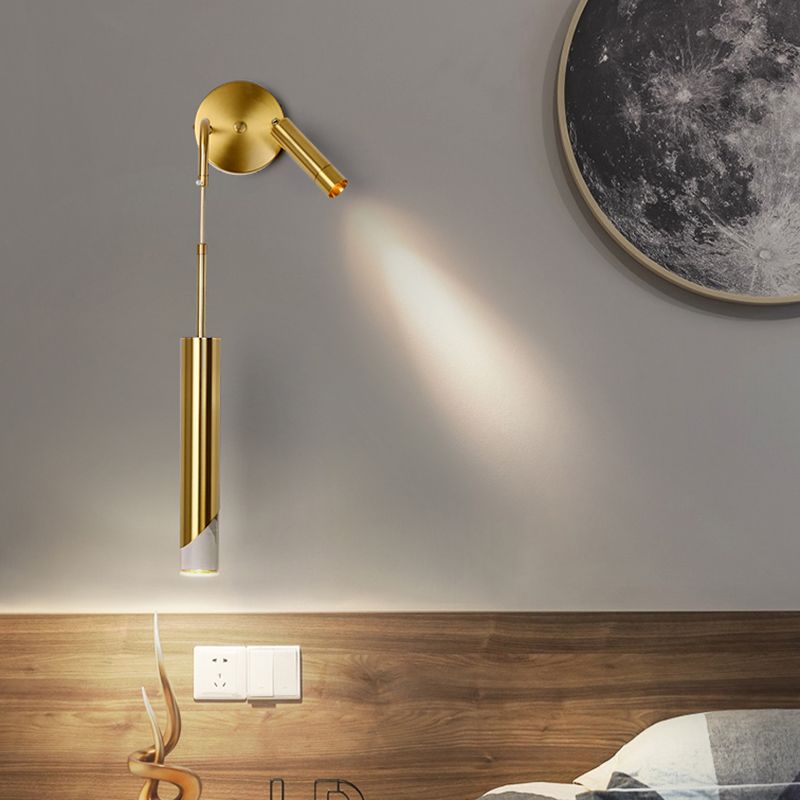 Zeitgenössische Metall Wandleuchter LED -Wandmontageleuchte für Nachtlesen