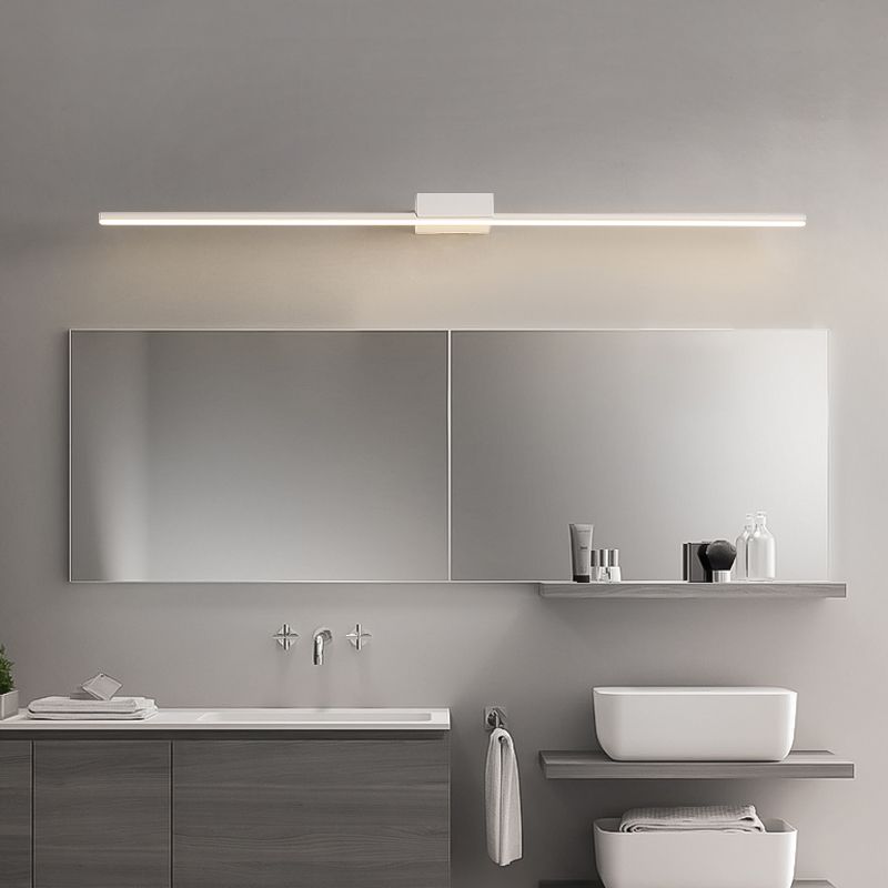 Minità di vanità in metallo lineare Minimalismo Minimalismo a 1 luci a parete per bagno