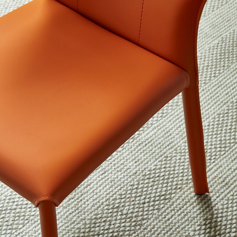 Faux Leather Side Chair Contemporary Indoor Dining Side Chair