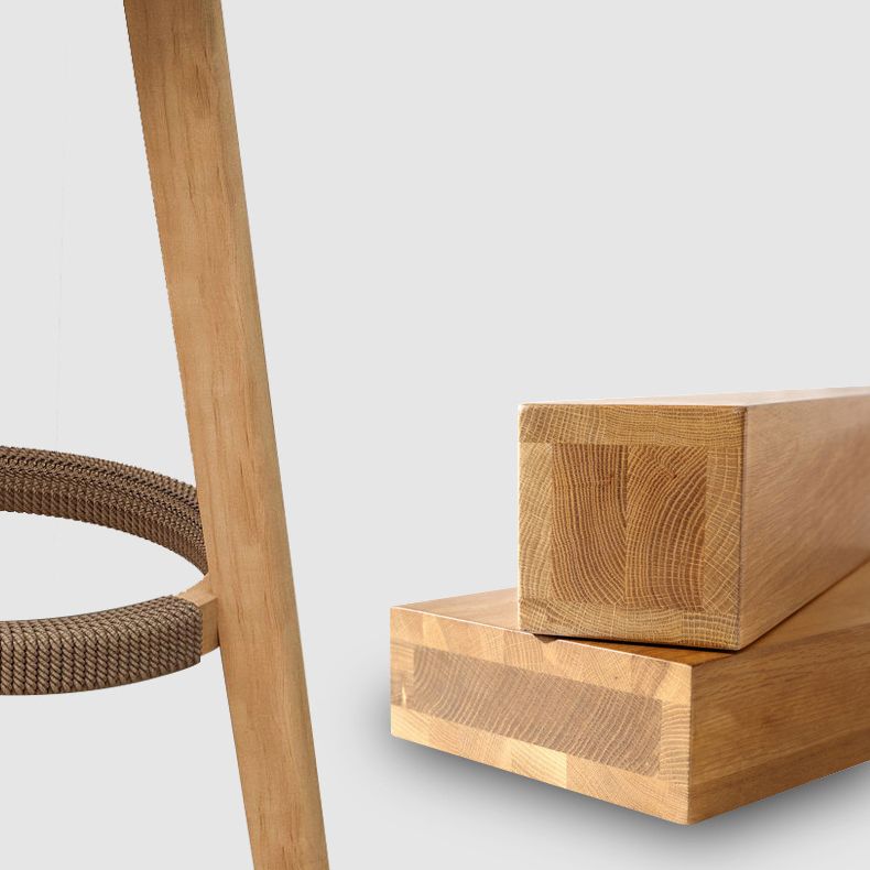 Scandinavian Home Solid Wood Bar Stool Matte Finish Footrest Stool