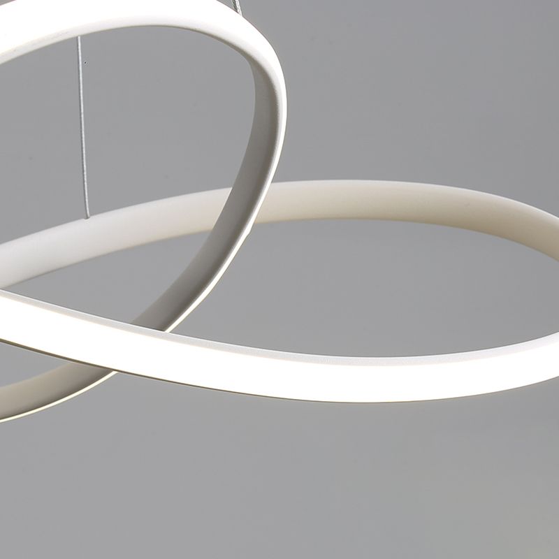 Contemporary Curved Chandelier Lights Metal 1 Light Chandelier Pendant Light