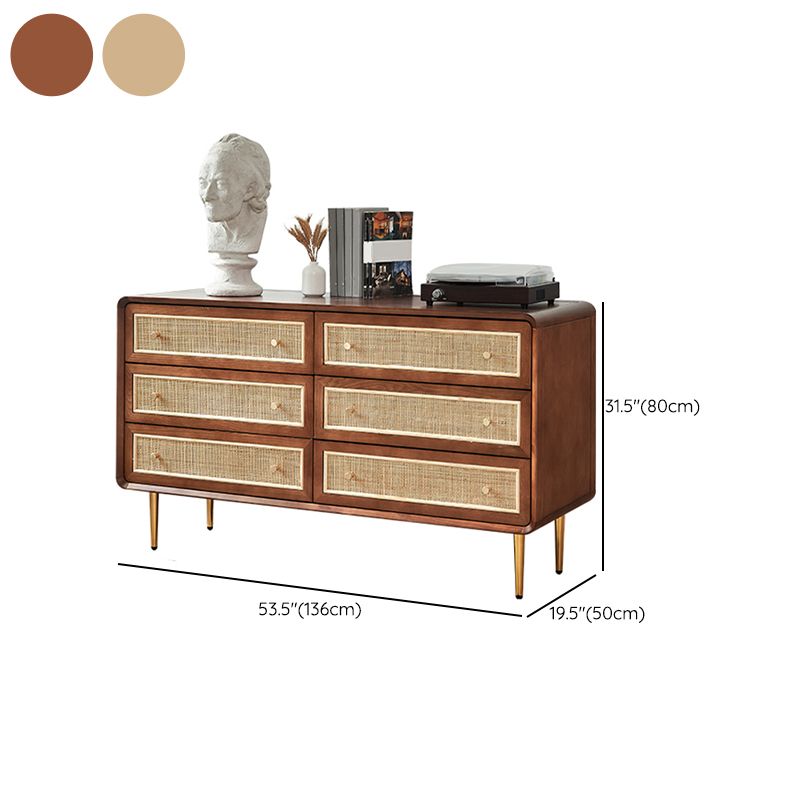 Solid Wood Storage Chest Dresser Traditional Chest for Bedroom