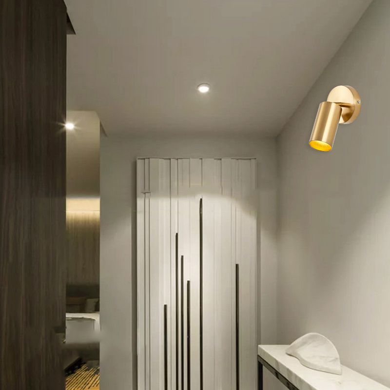 Single Golden/Black Contemporary Wall Mounted Sconce LED Iron Wall Light
