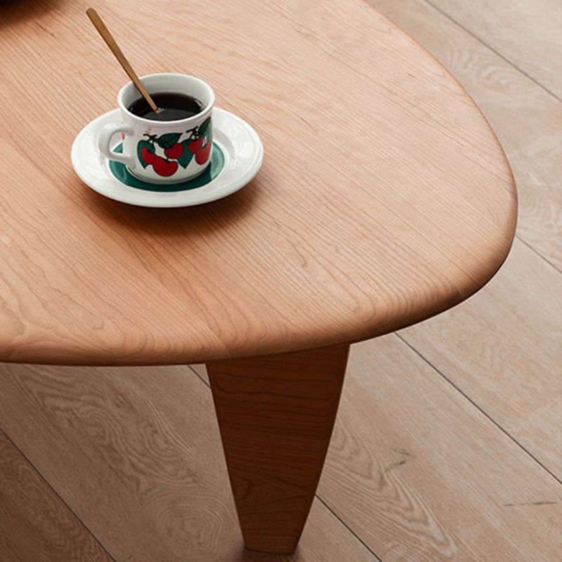 Abstract Coffee Table Contemporary Solid Wood Cocktail Table